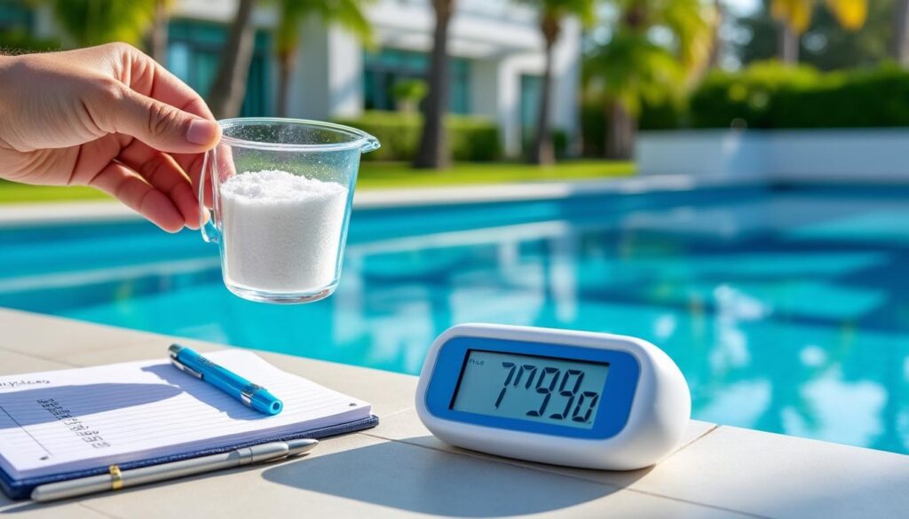 découvrez comment doser précisément le chlore choc dans votre piscine grâce à notre guide pratique avec un calcul par mètre cube pour une eau propre et saine.