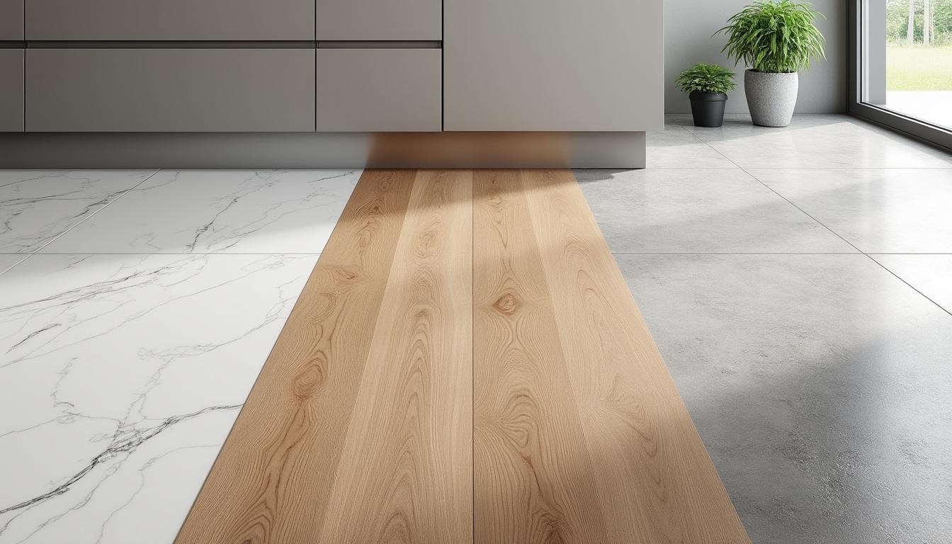 découvrez quel revêtement de sol choisir pour votre cuisine : carrelage, vinyle ou béton, et trouvez la solution idéale alliant style, durabilité et facilité d'entretien.