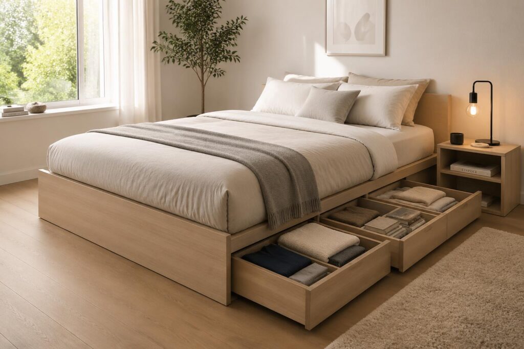 découvrez comment un lit avec rangement peut transformer votre chambre en un espace plus organisé et spacieux, alliant confort et praticité pour un intérieur optimisé.