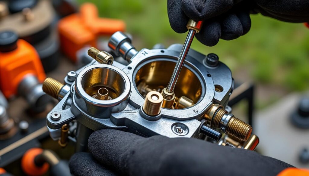 apprenez à régler les vis h et l du carburateur de votre tronçonneuse grâce à notre procédure complète de maintenance pour un entretien optimal de vos espaces verts.