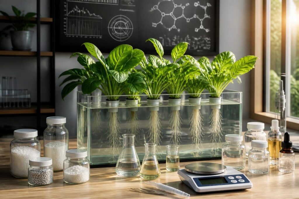 découvrez comment fabriquer un engrais hydroponique maison pour l'agriculture hors-sol à domicile, avec une explication détaillée de la composition des solutions nutritives et des rendements attendus.