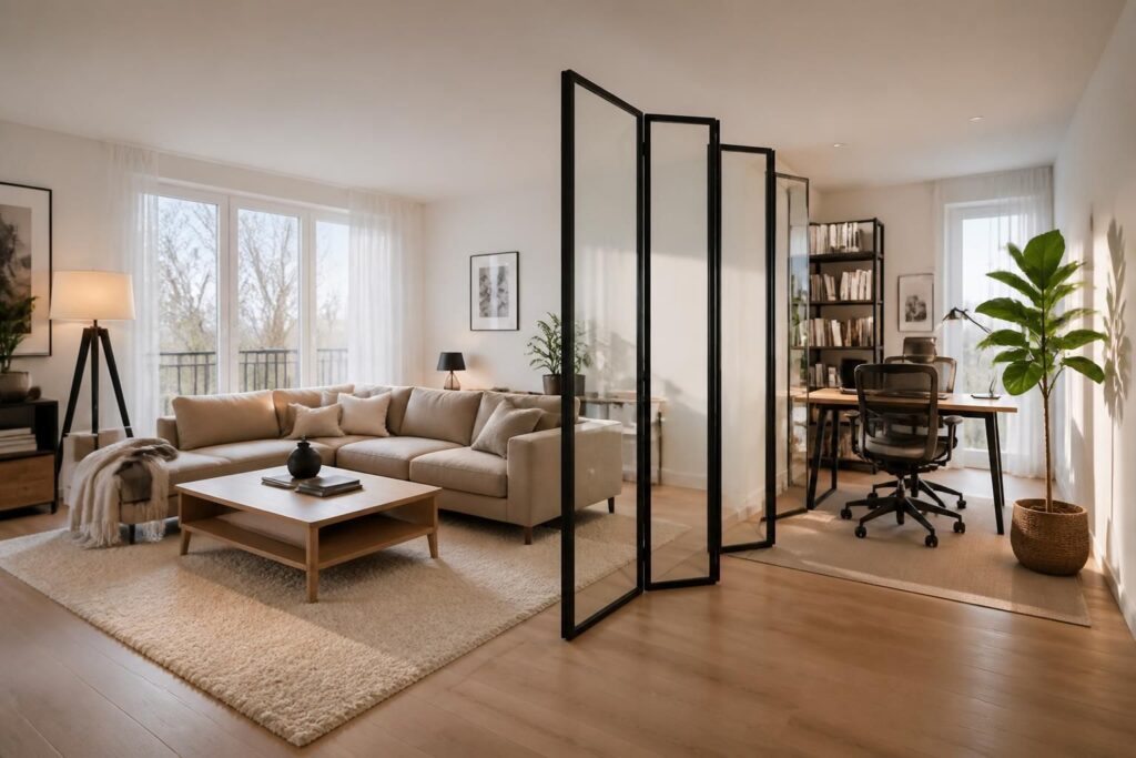 découvrez nos astuces déco pour séparer une pièce sans percer ni faire de travaux, grâce à des cloisons amovibles pratiques et élégantes.