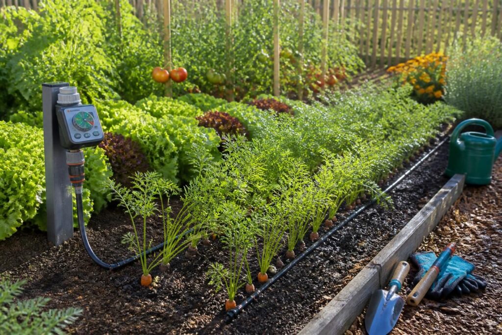 découvrez comment installer un système d'arrosage automatique économique pour votre potager et optimisez l'arrosage de vos plantes tout en économisant de l'eau et du temps.
