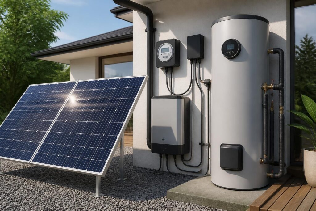 Autoconsommation énergétique : comment fonctionne un routeur solaire pour chauffe-eau et quelle est sa rentabilité ? 1 découvrez le fonctionnement d'un routeur solaire pour chauffe-eau en autoconsommation énergétique et évaluez sa rentabilité pour optimiser votre consommation d'énergie renouvelable.