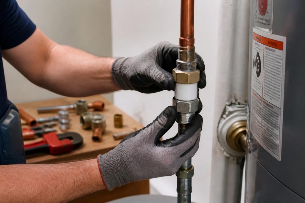 découvrez l'importance de la sécurité en plomberie avec notre guide complet sur le raccord diélectrique pour chauffe-eau : principes, installation et conseils pratiques pour prévenir la corrosion et assurer une protection optimale.
